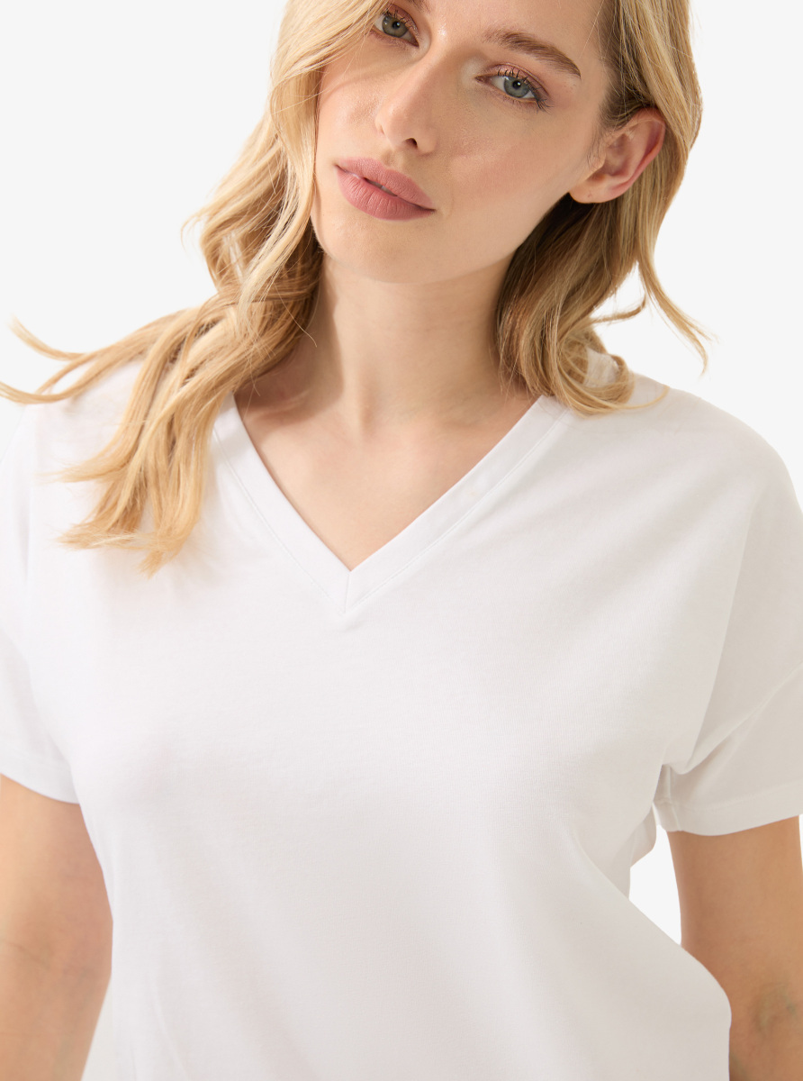Kadın T-Shirt 60584 - Beyaz - 3
