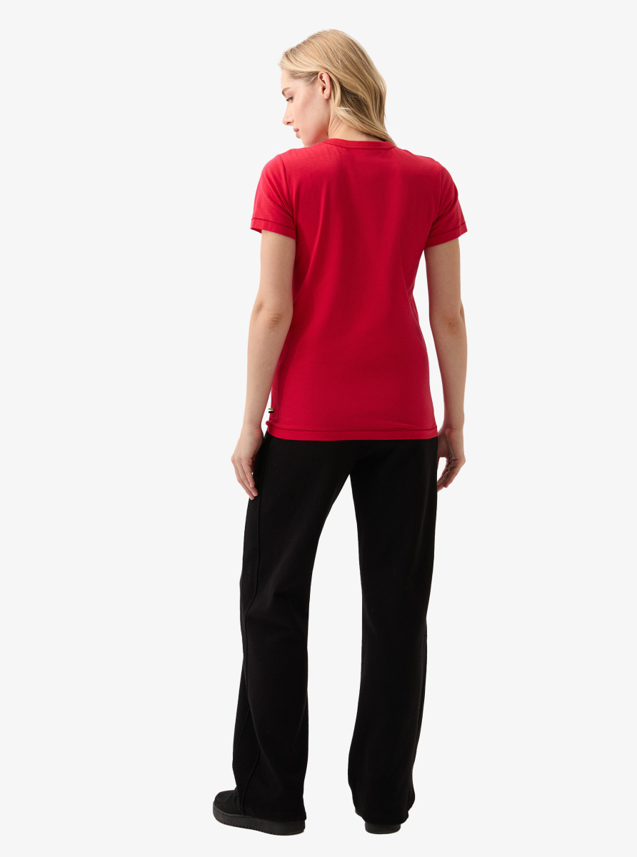 Kadın T-Shirt 60585 - Kırmızı - 6