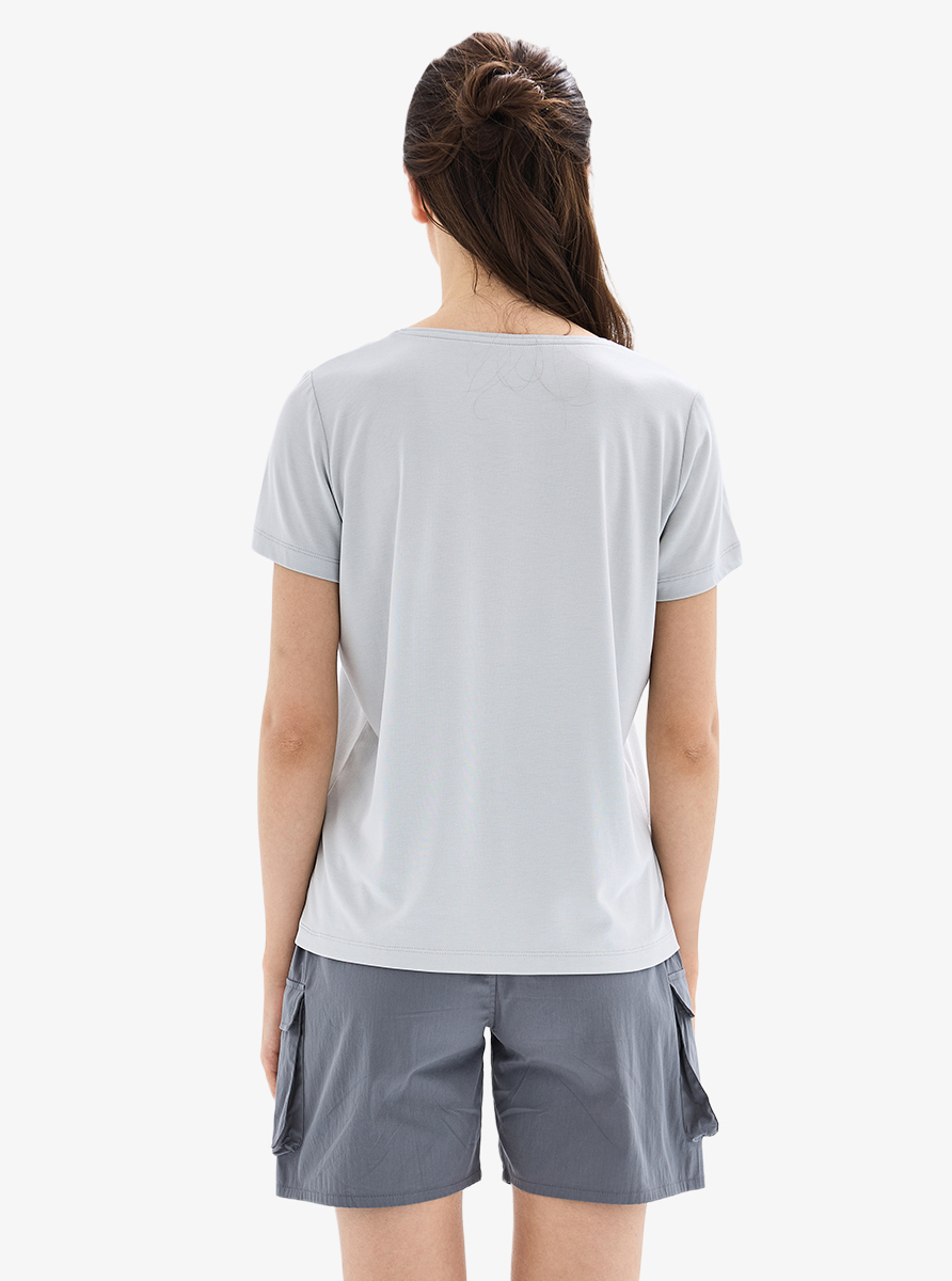 Kadın T-Shirt 60622 - Gri - Blackspade (1)