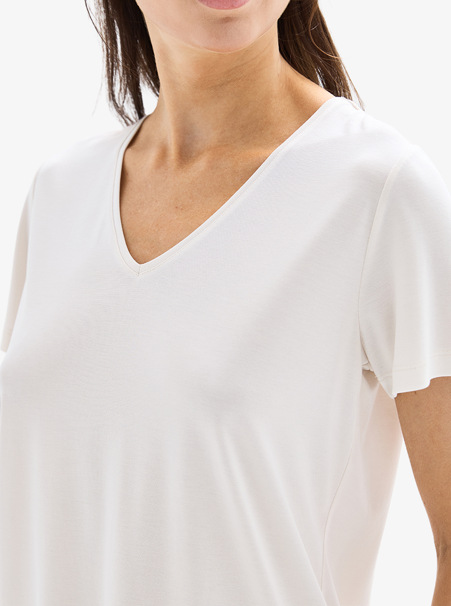 Kadın T-Shirt 60622 - Krem - 5