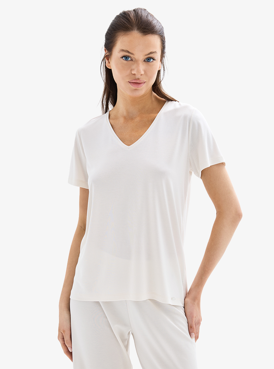 Kadın T-Shirt 60622 - Krem - 1