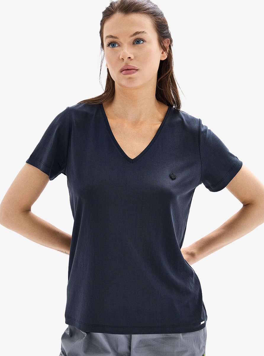 Kadın T-Shirt 60622 - Siyah - Blackspade