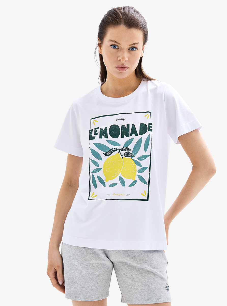 Kadın T-Shirt 60633 - Beyaz - 1