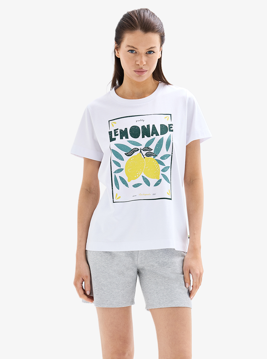 Kadın T-Shirt 60633 - Beyaz - 3