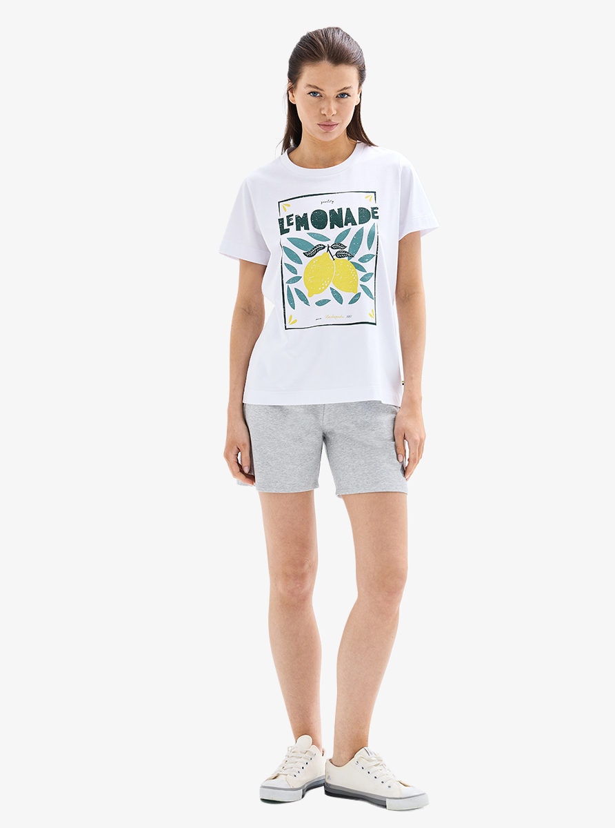 Kadın T-Shirt 60633 - Beyaz - 5