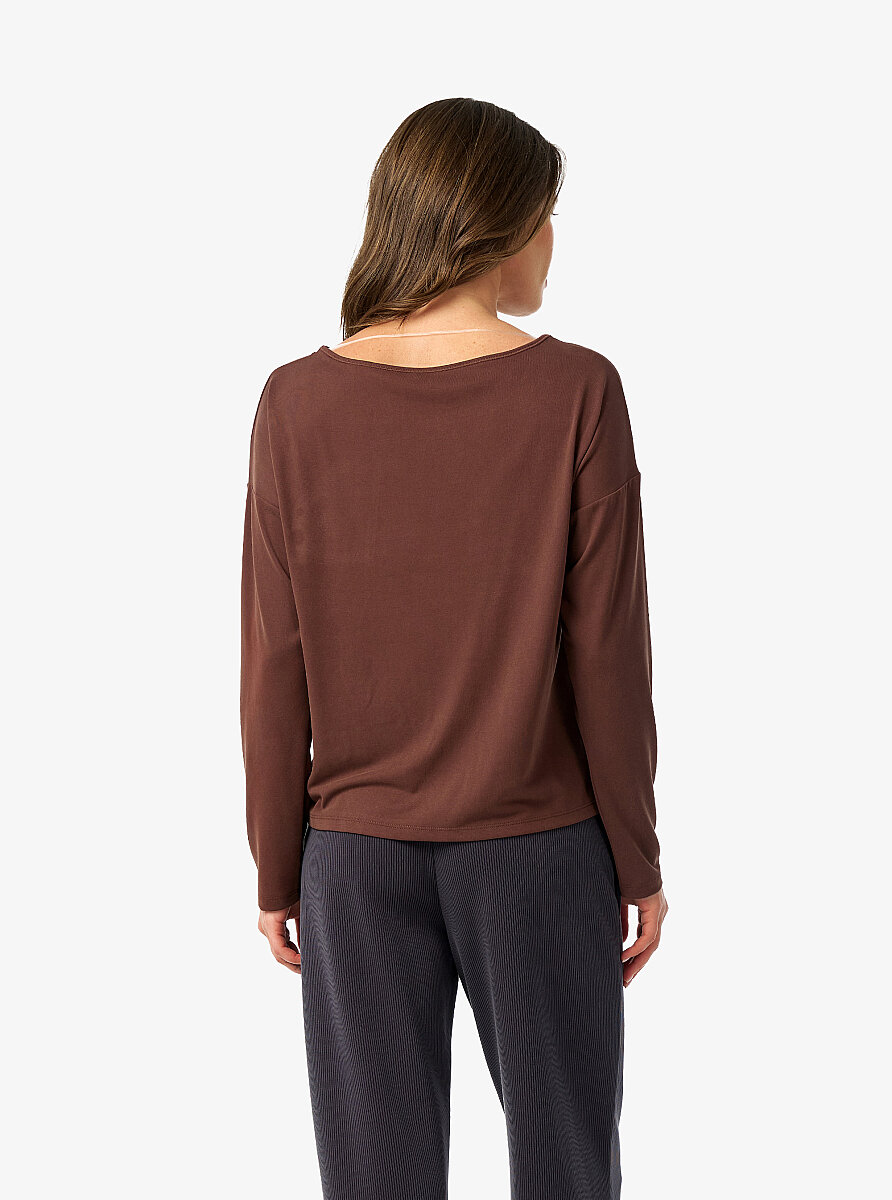 Kadın T-Shirt 60670 - Kahverengi - 2