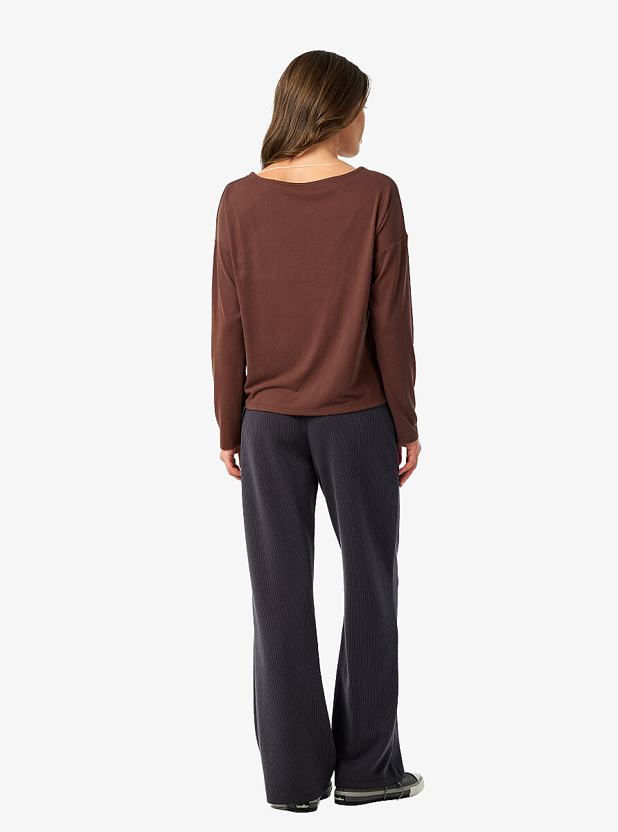 Kadın T-Shirt 60670 - Kahverengi - 6