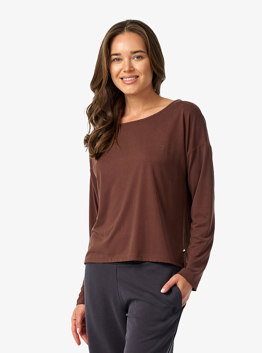 Kadın T-Shirt 60670 - Kahverengi - 1