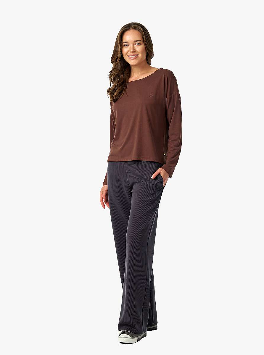 Kadın T-Shirt 60670 - Kahverengi - 4