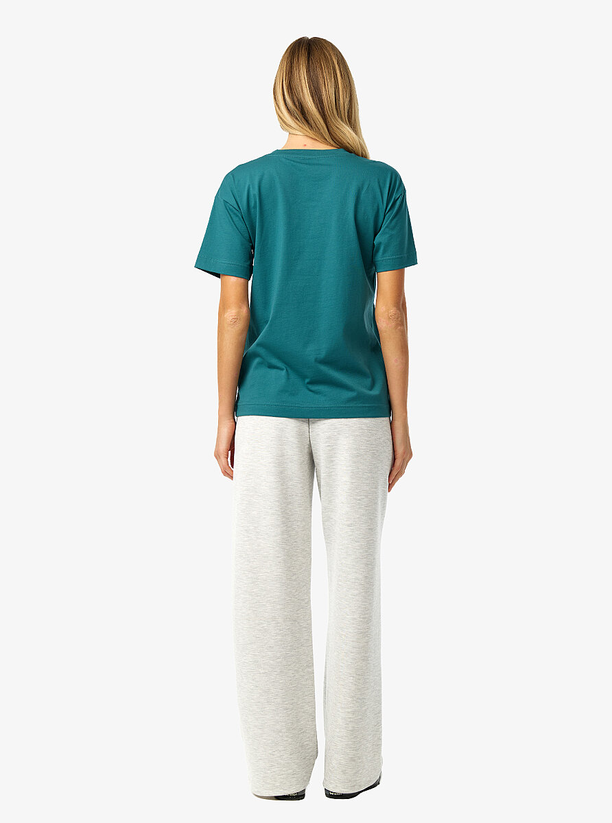 Kadın T-Shirt 60687 - Yeşil - 5