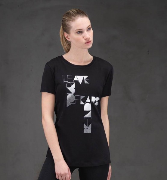 Kadın T-Shirt - 6688 - Siyah - 1