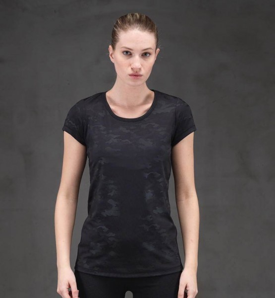Kadın T-Shirt - 6694 - Kamuflaj Kamuflaj Baskılı - 2