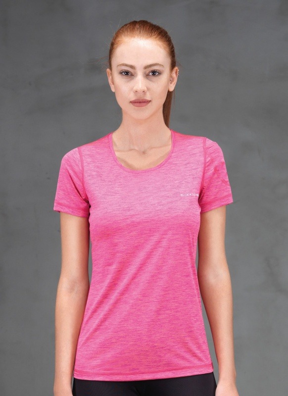 Kadın T-Shirt - 6855 - Fuşya - 1