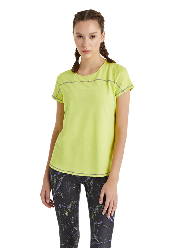 Kadın T-Shirt 70422 - Yeşil - Blackspade