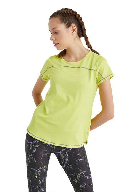 Kadın T-Shirt 70422 - Yeşil - 5