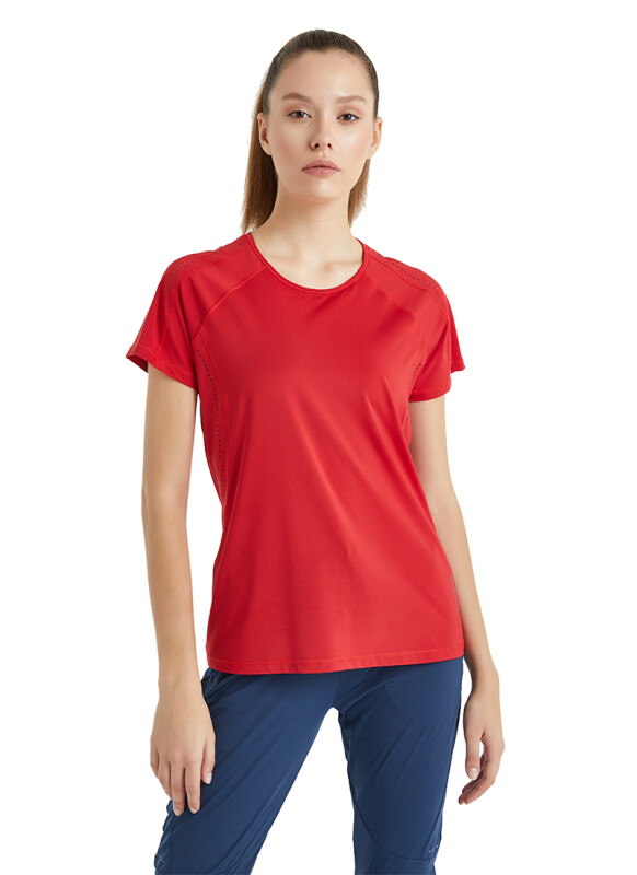 Kadın T-Shirt 70429 - Kırmızı - Blackspade
