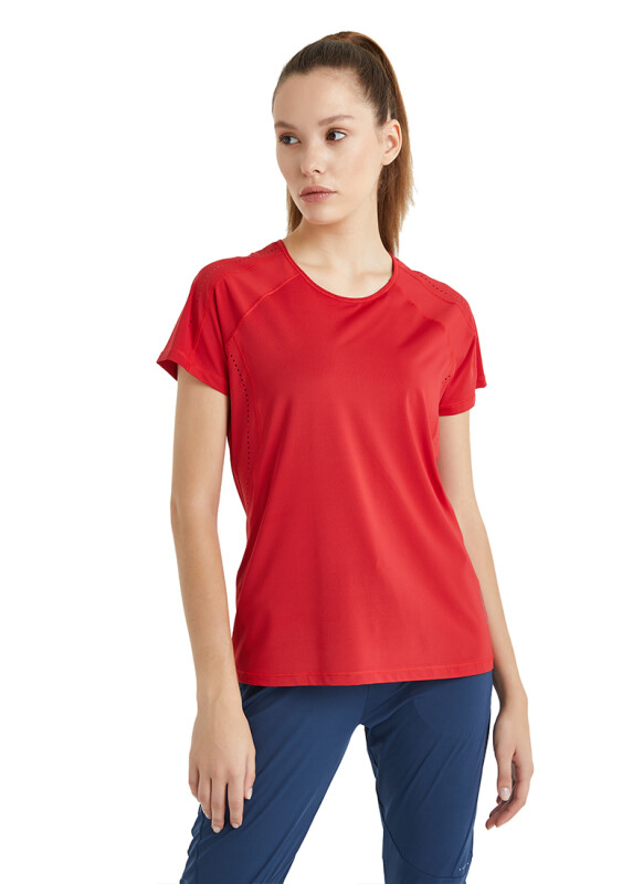 Kadın T-Shirt 70429 - Kırmızı - 3