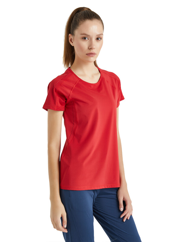 Kadın T-Shirt 70429 - Kırmızı - 4