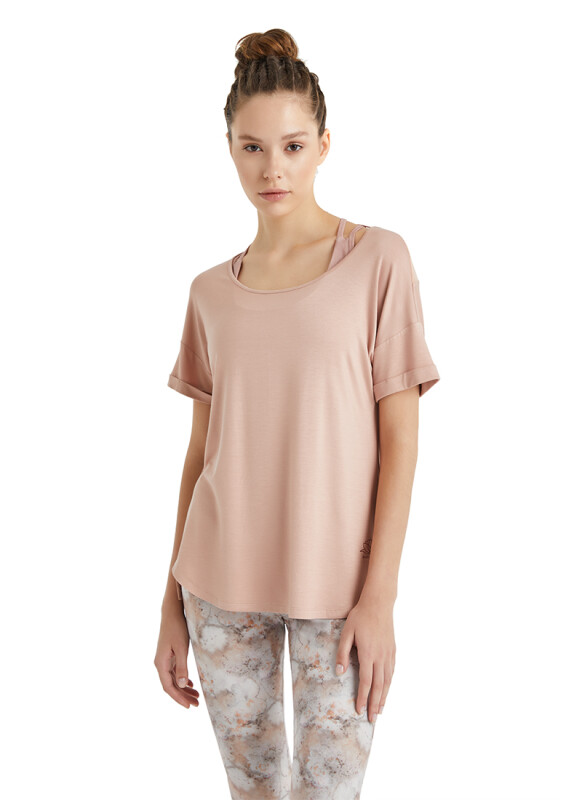 Kadın T-Shirt 70440 - Nude - 1