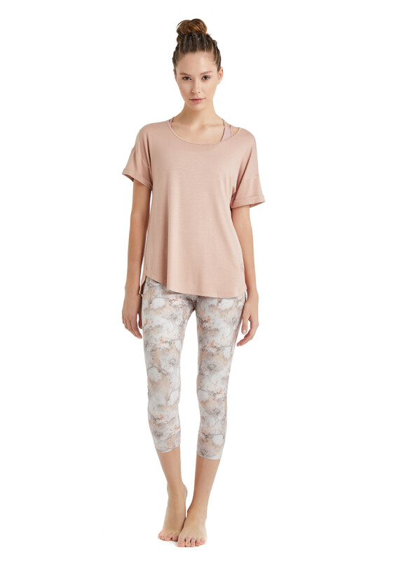 Kadın T-Shirt 70440 - Nude - 3