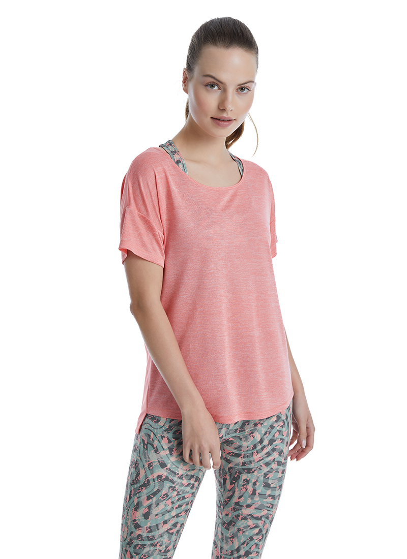 Kadın T-Shirt 70503 - Pembe - 2