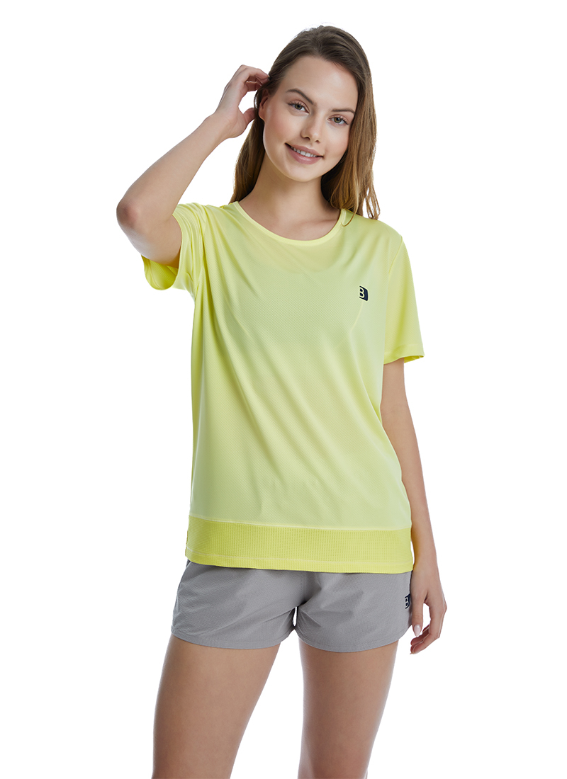 Kadın T-Shirt 70512 - Sarı - 4