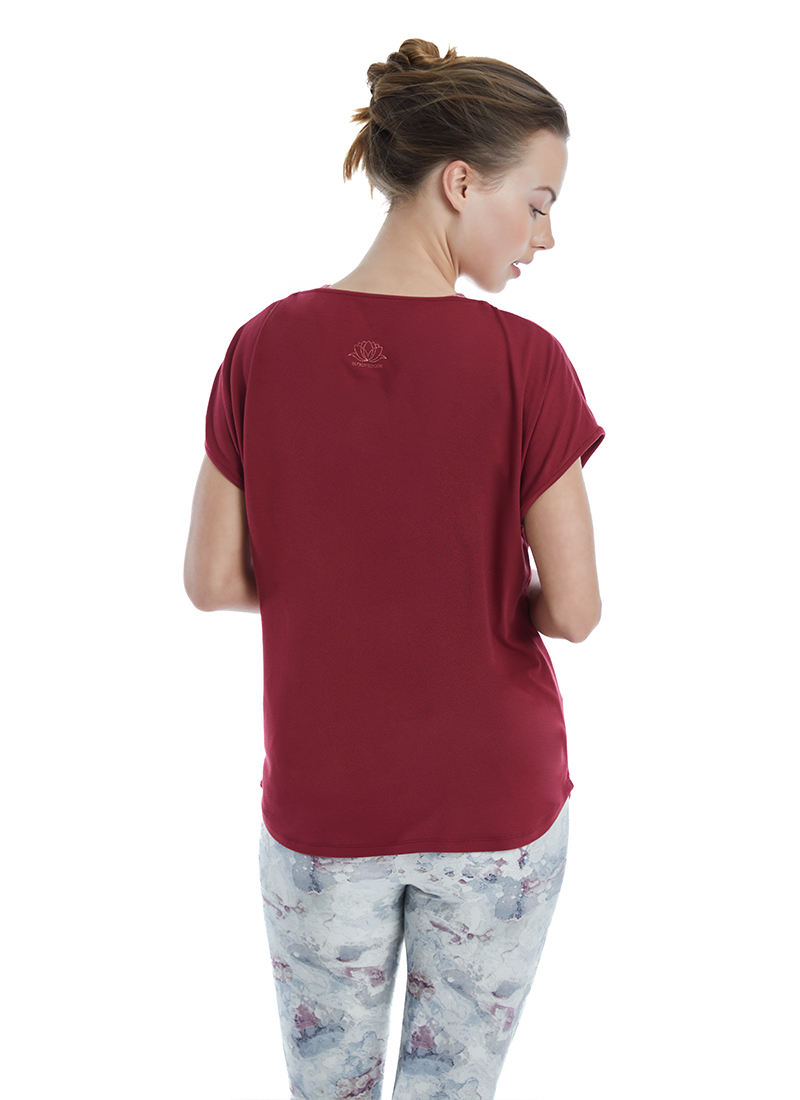 Kadın T-Shirt 70527 - Bordo - 4