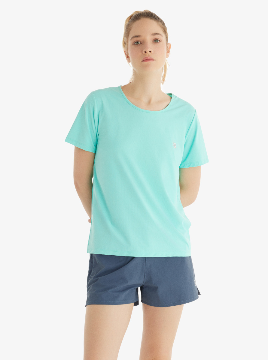 Kadın T-Shirt 70592 - Mavi - 1