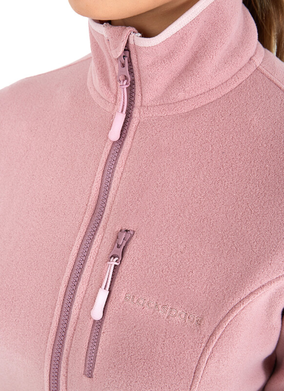 Kadın Fermuarlı Termal Polar Sweatshirt 2. Seviye 50462 - Pembe - 2