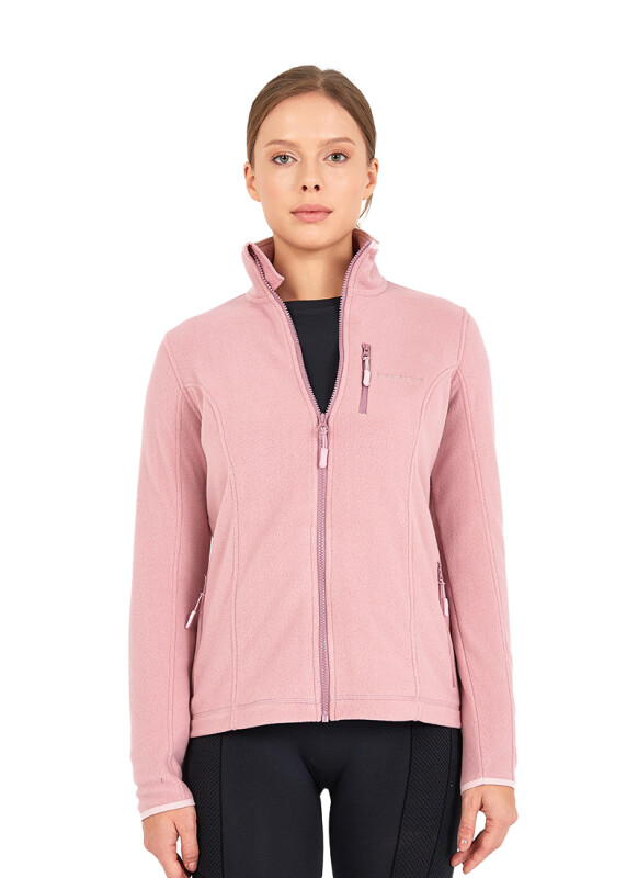 Kadın Fermuarlı Termal Polar Sweatshirt 2. Seviye 50462 - Pembe - 1