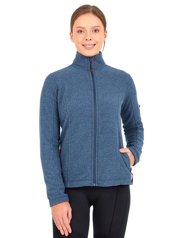 Kadın Fermuarlı Termal Polar Sweatshirt 2. Seviye 50463 - Mavi - 1