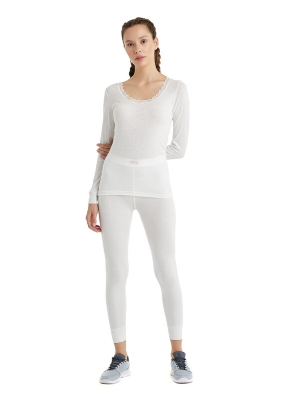 Kadın Termal Atlet 1. Seviye 1268 - Beyaz - Blackspade (1)