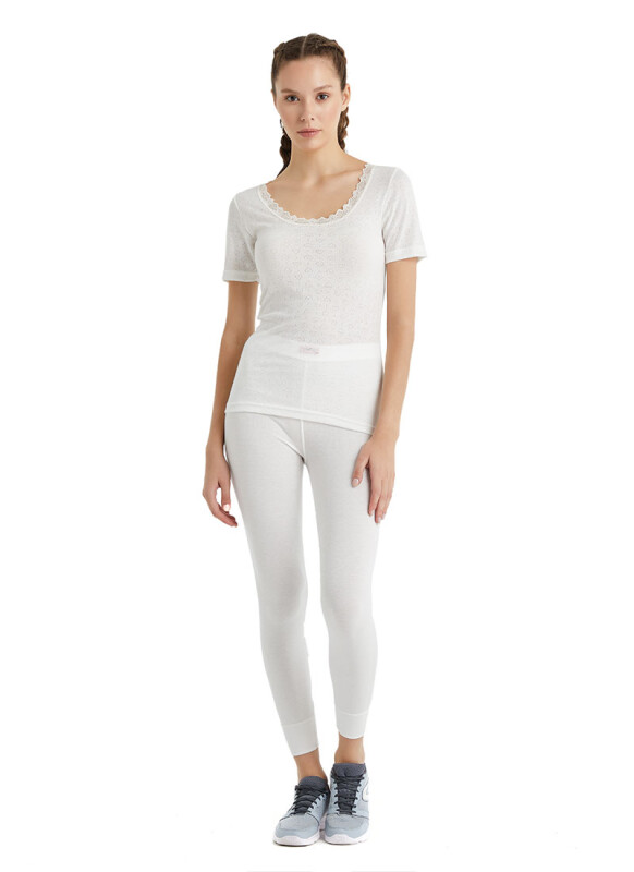 Kadın Termal Tişört 1. Seviye 1267 - Beyaz - 4