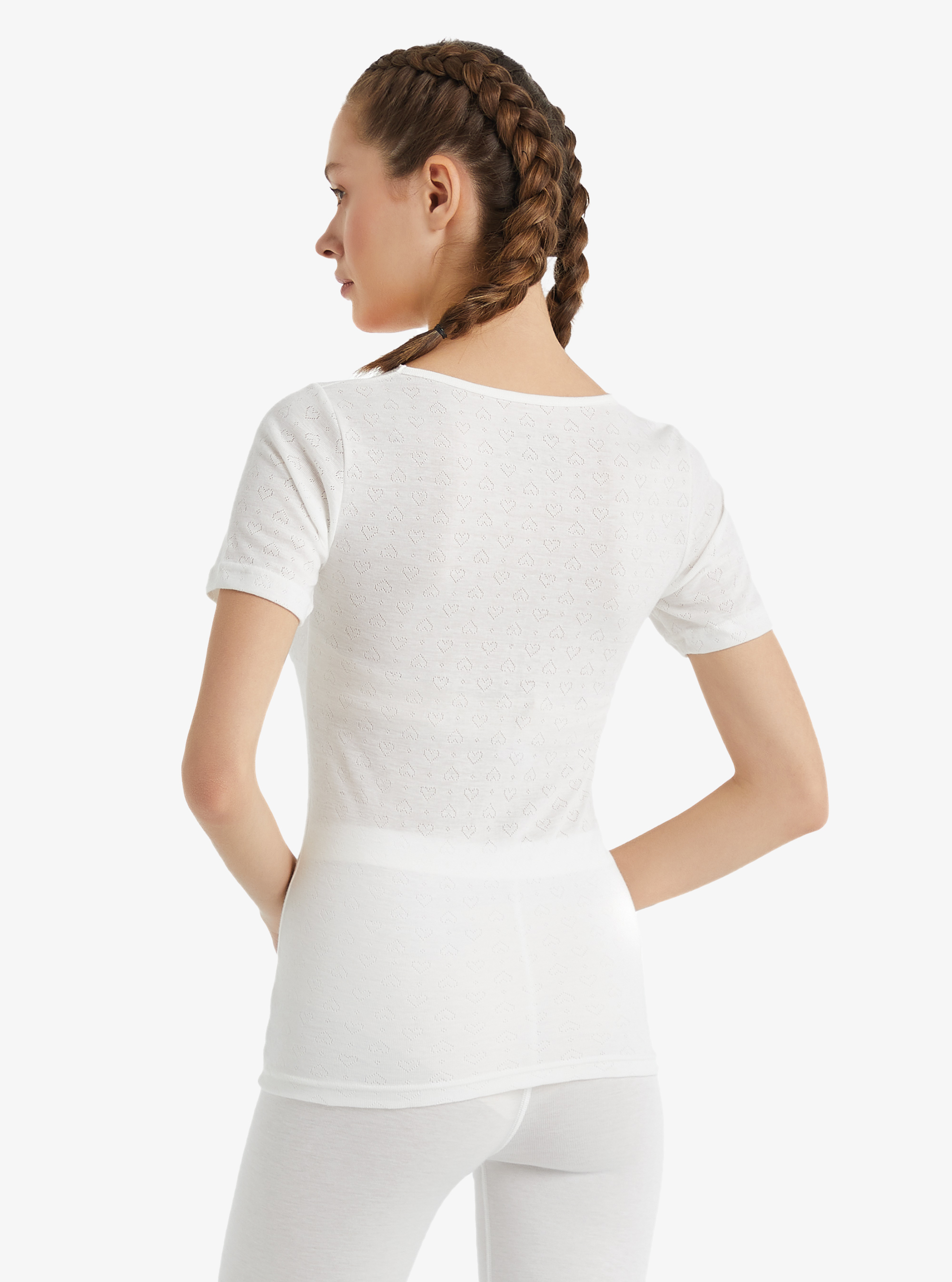 Kadın Termal Tişört 1. Seviye 1267 - Beyaz