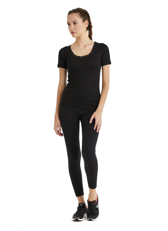 Kadın Termal Tişört 1. Seviye 1267 - Siyah - 4