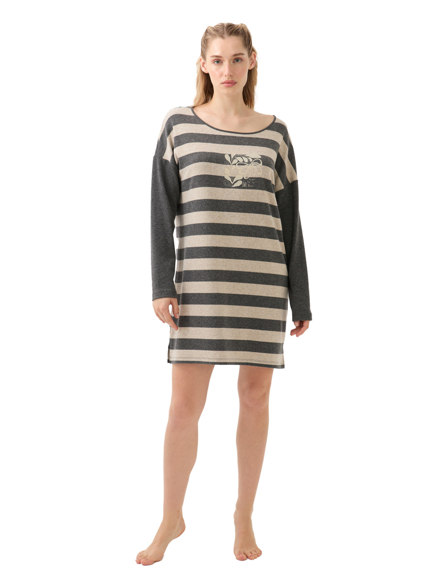 Kadın Termal Gecelik 51970 - Antrasit - 4