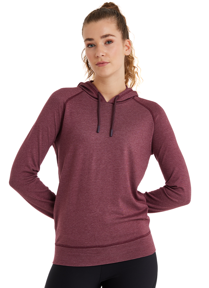 Kadın Termal Kapşonlu Sweatshirt 2. Seviye 5938 - Bordo - 1