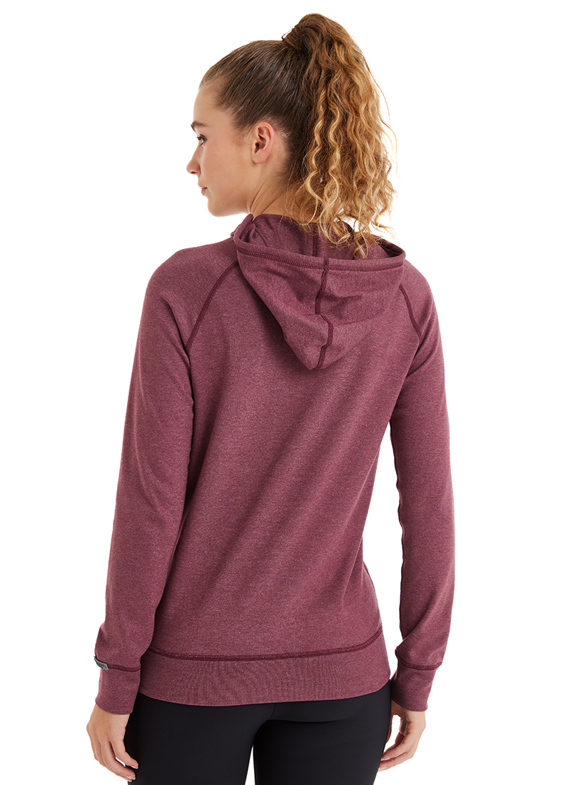 Kadın Termal Kapşonlu Sweatshirt 2. Seviye 5938 - Bordo - 2