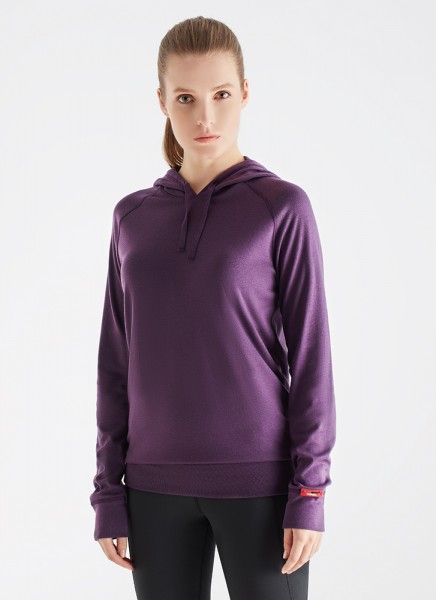 Kadın Termal Kapşonlu Sweatshirt 2. Seviye 5938 - Böğürtlen Rengi - 1