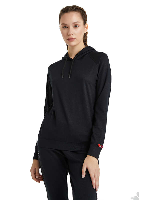 Kadın Termal Kapşonlu Sweatshirt 2. Seviye 5938 - Siyah - 5