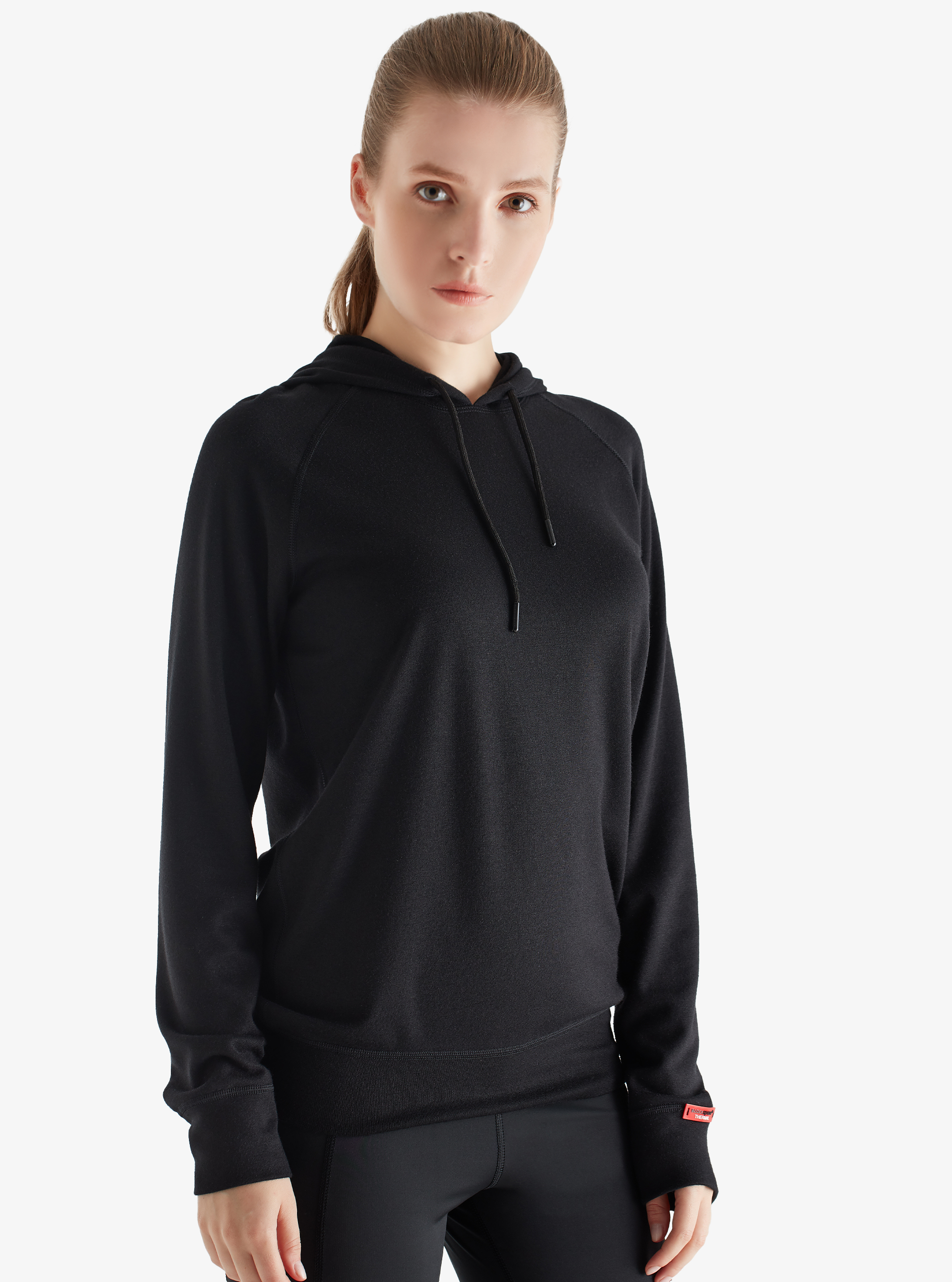 Kadın Termal Kapşonlu Sweatshirt 2. Seviye 5938 - Siyah - 1