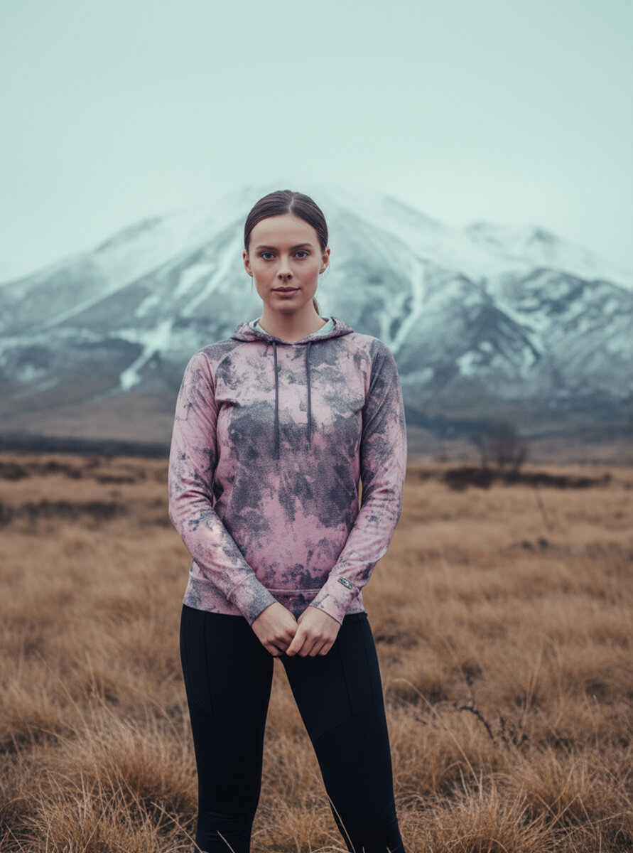 Kadın Termal Kapşonlu Sweatshirt 2. Seviye 6194 - Baskılı - Blackspade