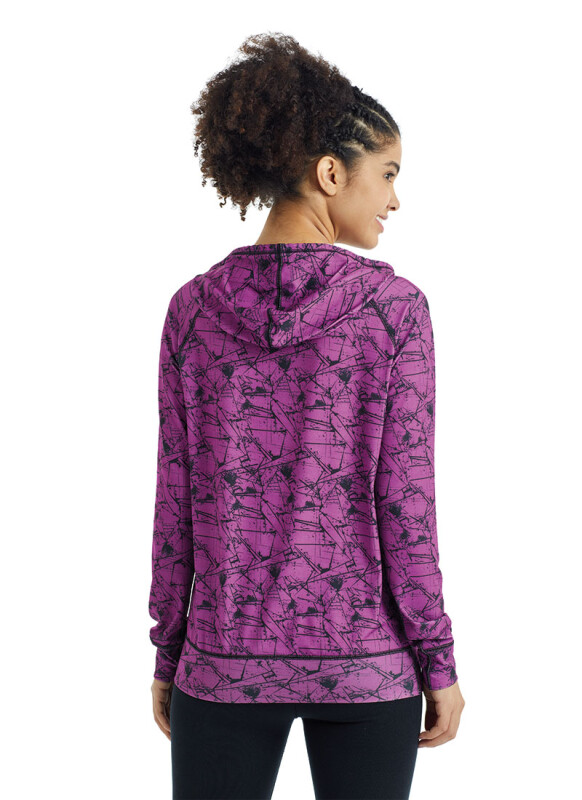 Kadın Termal Kapşonlu Sweatshirt 2. Seviye 6194 - Fuşya - 2