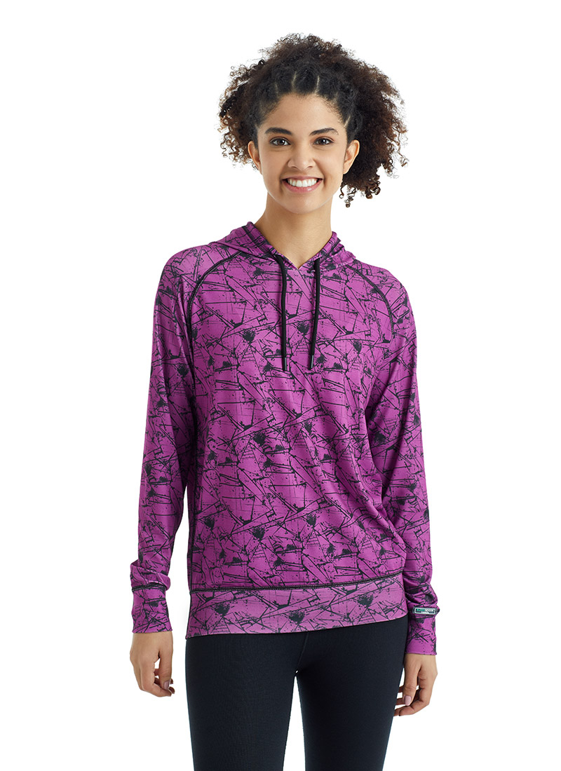 Kadın Termal Kapşonlu Sweatshirt 2. Seviye 6194 - Fuşya - 1