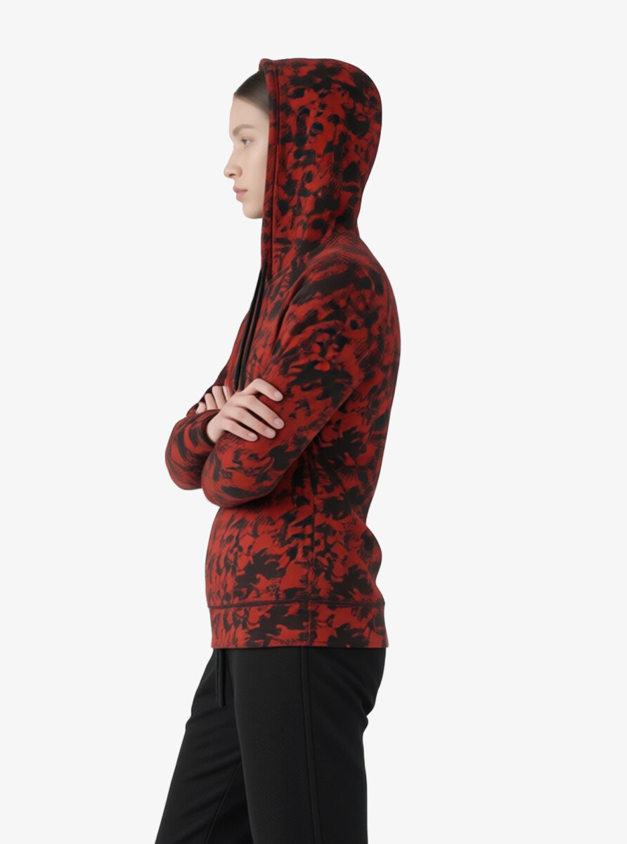 Kadın Termal Kapşonlu Sweatshirt 2. Seviye 6194 - Kırmızı - 3