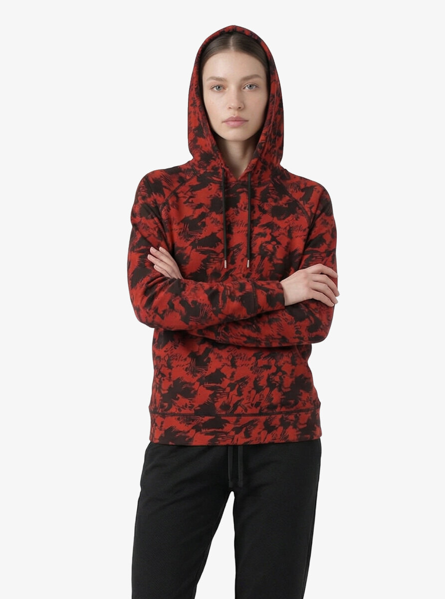 Kadın Termal Kapşonlu Sweatshirt 2. Seviye 6194 - Kırmızı - 1