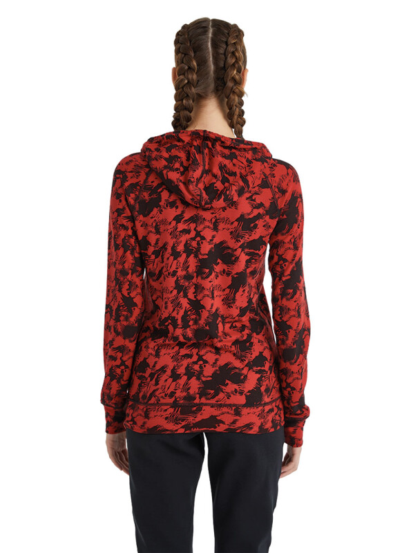 Kadın Termal Kapşonlu Sweatshirt 2. Seviye 6194 - Kırmızı - 8