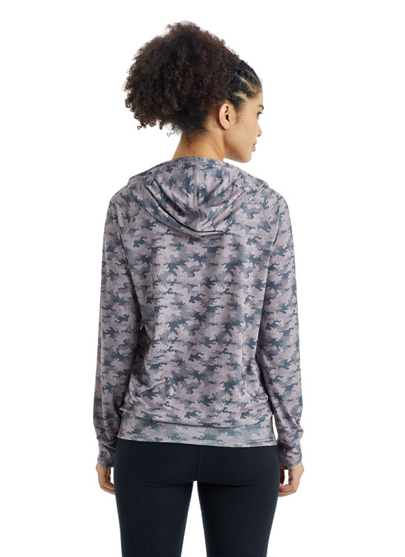 Kadın Termal Kapşonlu Sweatshirt 2. Seviye 6194 - Lila - 2