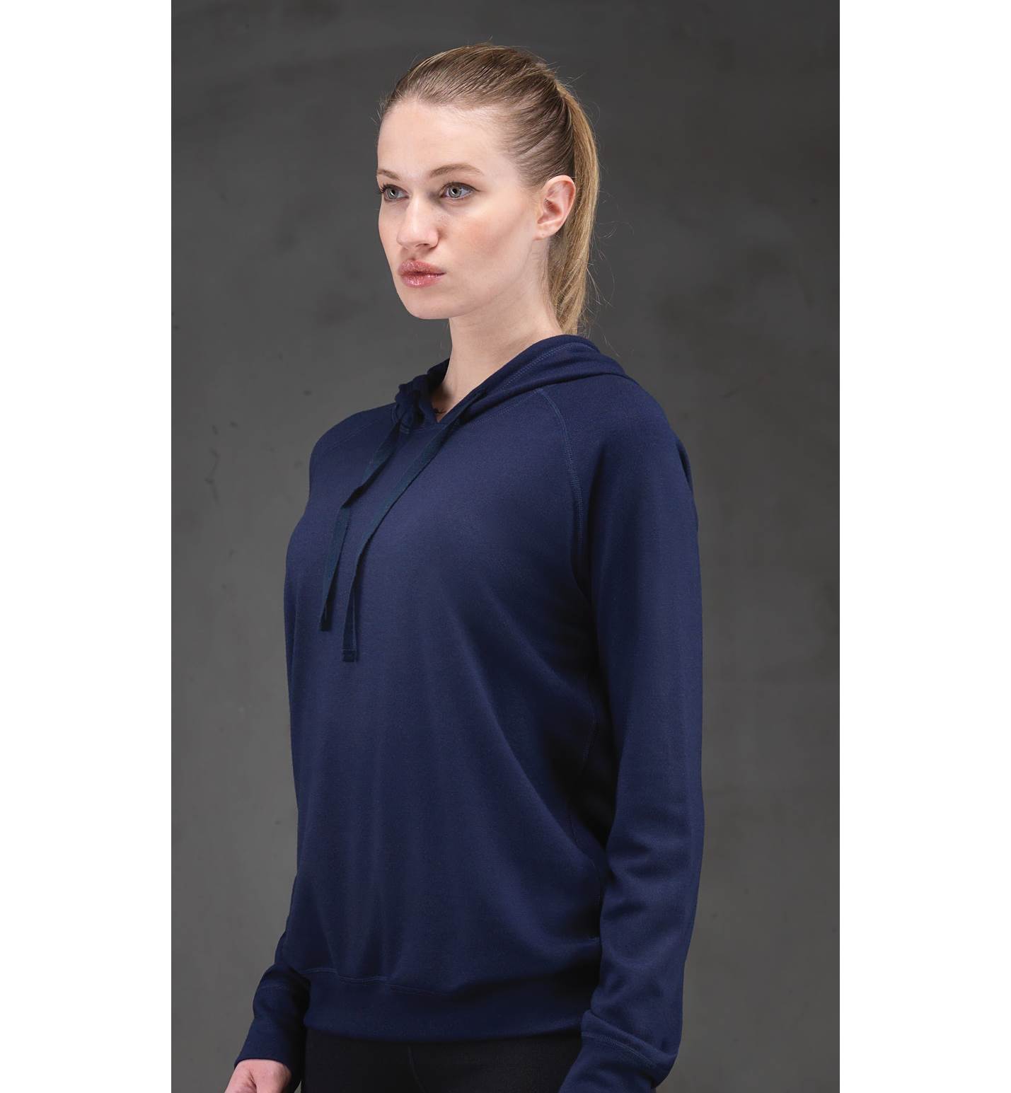 Kadın Termal Kapşonlu Sweatshirt 2. Seviye 5938 - Mavi - 1