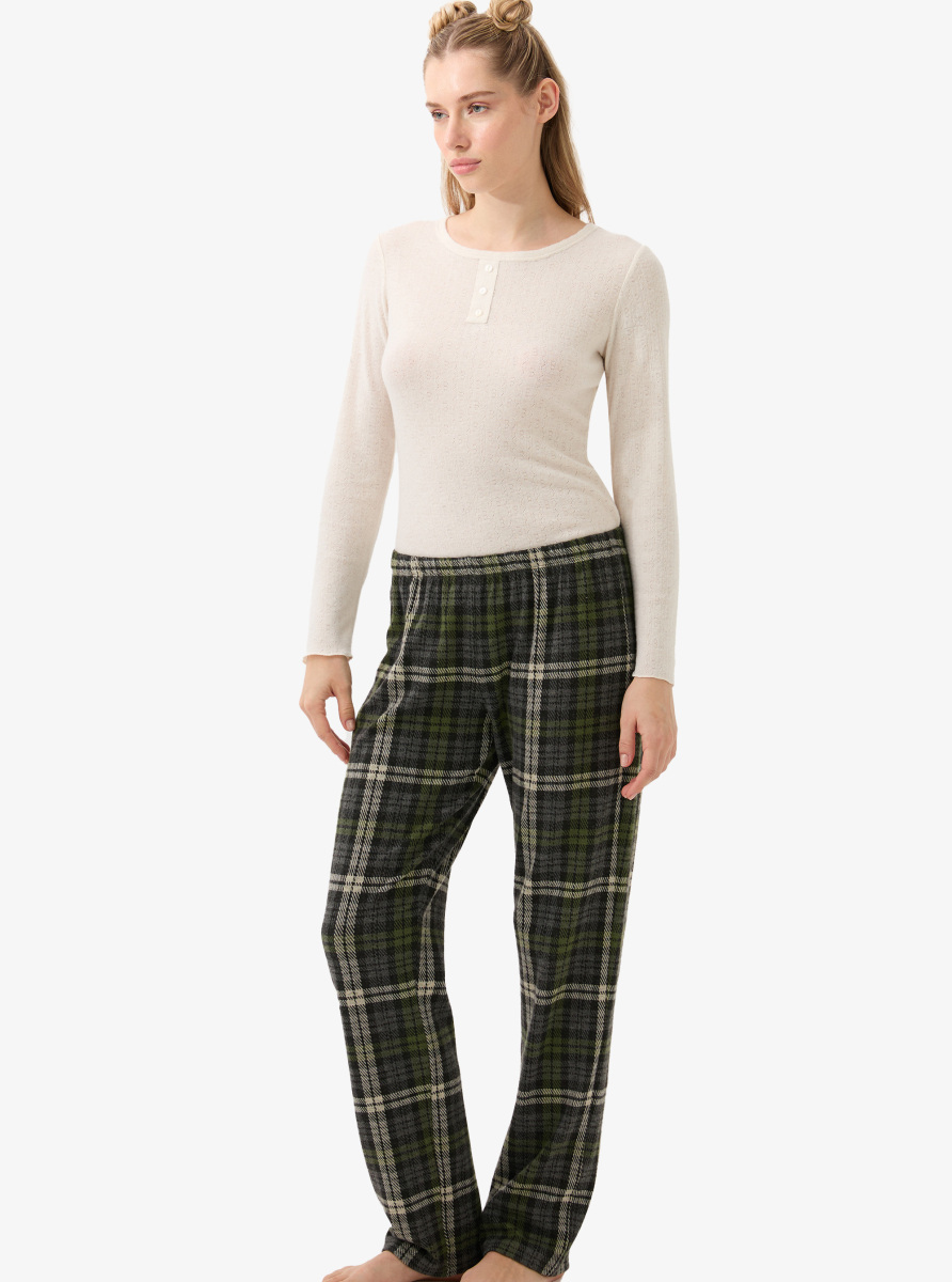 Kadın Termal Pijama Altı 51938 - Yeşil - 7